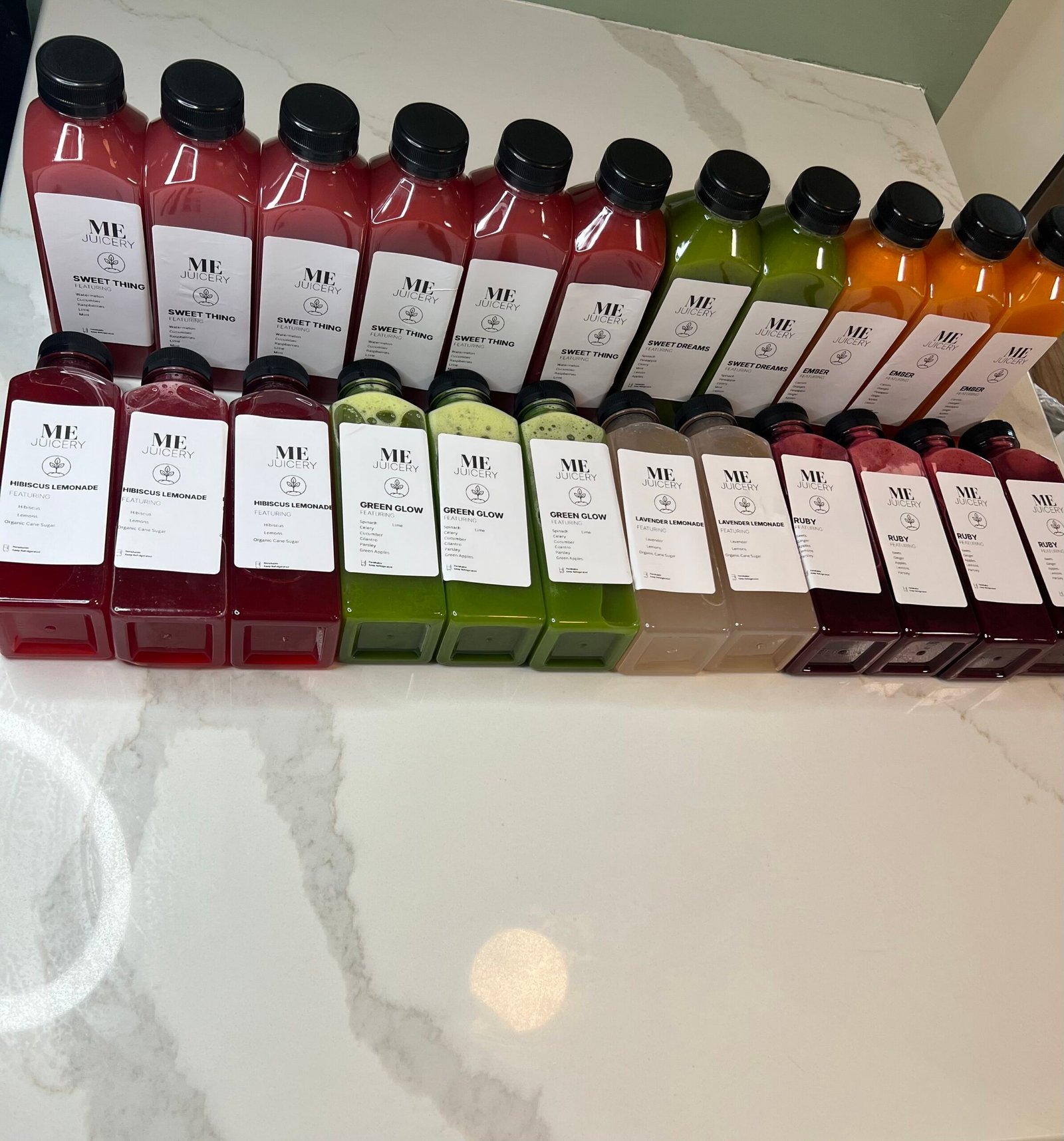 ME Juicery bottle lineup